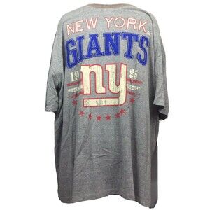 NFL Team Apparel-Men's Sz 4 XB -New York Giants- 1925 -Gray T-Shirt -Cotton/Poly